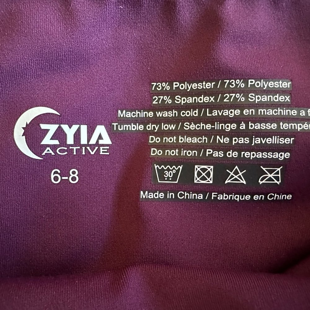 Zyia Light n Tight Hi-Rise Capri 20" (6-8), Plum